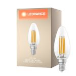Ledvance Classic LED E14 Świeca Włókno Przezroczysty 3.4W 470lm - 827 Bardzo Ciepła Biel | Ściemnianie - Zamienne 40W
