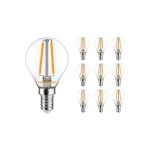 Opakowanie 10x Noxion Lucent Lustre LED E14 Piłka Włókno Przezroczysty 2.5W 250lm – Ściemnianie - Zamienne 25W