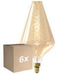 Opakowanie 6x Calex XXL Vienna Złoty LED E27 Włókno 4W 320lm- 822 Bardzo Ciepła Biel | Ściemnianie