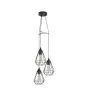 Eglo Lampa Wisząca Tarbes Stal Czarny | IP20 - Nadaje Się Do 3x E27 